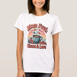 Camiseta Combustible de mamá de los años 70: Café, caos y a