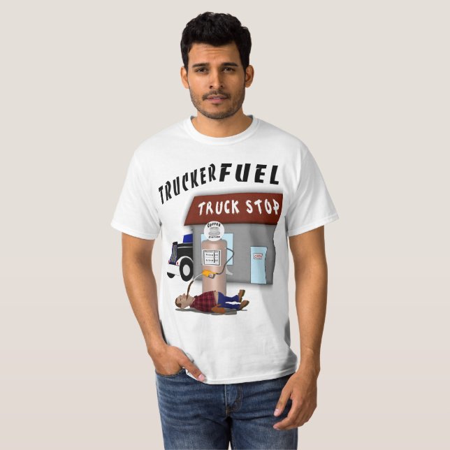 Camiseta Combustible del camionero (Anverso completo)