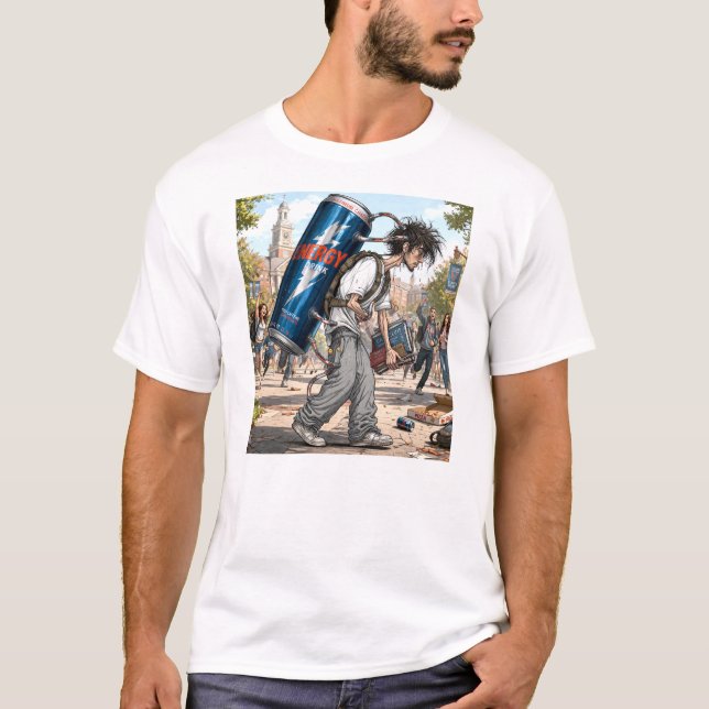 Camiseta Combustible para la vida universitaria (Anverso)