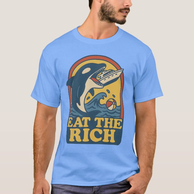 CAMISETA COME A LOS RICOS (Anverso)