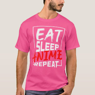 Camiseta Come Anime Duerme Repite Para Un Cosplay De Manga 