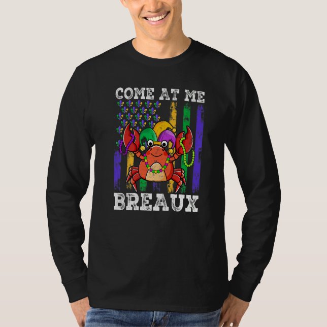 Camiseta Come At Me Breaux Crawfish Jester Beads Funny Mard (Anverso)