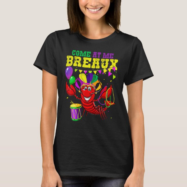 Camiseta Come At Me Breaux Crawfish US Flag Mardi Gras Carn (Anverso)