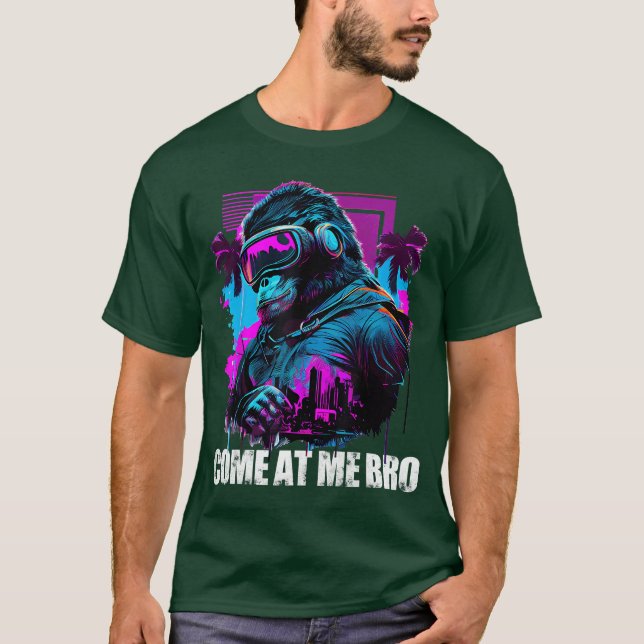 Camiseta Come at Me Bro Funny Gorilla Monkey VR Gamer Virtu (Anverso)
