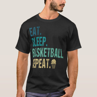 Camiseta Come Baloncesto Duerme Baloncesto Repite Baloncest