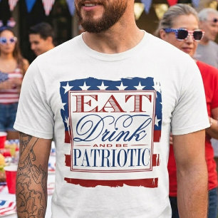 Camiseta Come, Bebe & Sé Patriota 4 De Julio