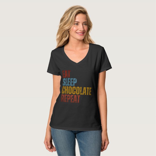 CAMISETA COME CHOCOLATE DUERME REPITE (Anverso completo)