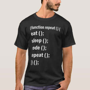 Camiseta Come Codigo Duerme Repite Desarrollo de Software P