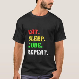 Camiseta Come Código Duerme Repite – Divertido Programador