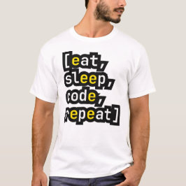 Camiseta Come Código Duerme Repite Divertido Programador De