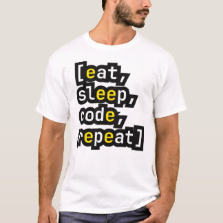 Camiseta Come Código Duerme Repite Divertido Programador De