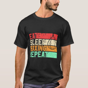 Camiseta Come Dormir Boxeo Repetir Retro Luchador de Mma Ki