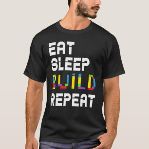 Camiseta Come dormir Construir Repetir Maestro Constructor