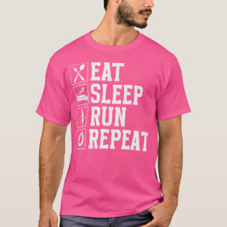Camiseta Come Dormir Correr Repetir Divertido Corredor