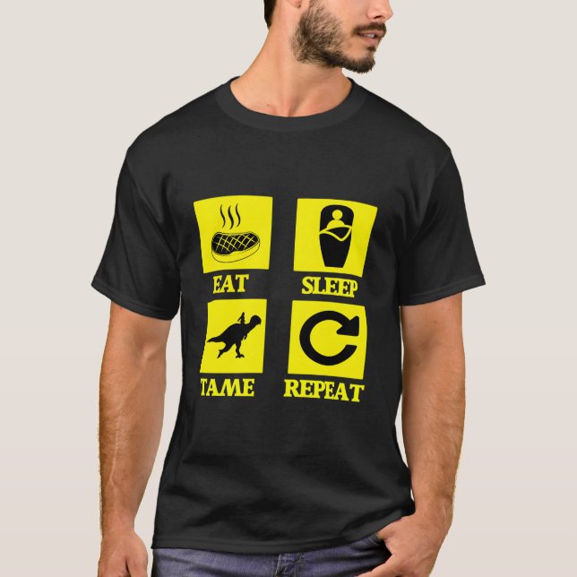 Camiseta Come Dormir Domar Repetir Ark (Anverso)