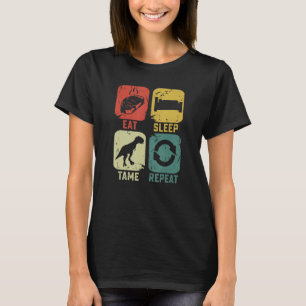 Camiseta Come Dormir Domar Repetir Dinosaurio juegos geek j