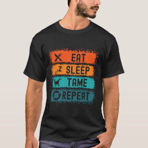 Camiseta Come Dormir Domar Repetir Jugador Amante Del Dinos
