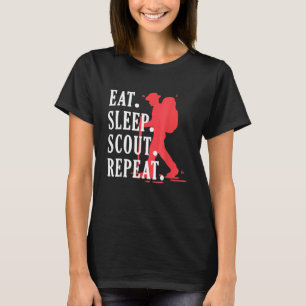 Camiseta Come Dormir Explorador Repetir Antiguo Único Explo