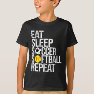 Camiseta Come Dormir Fútbol Blandito Repetir Divertido Ll
