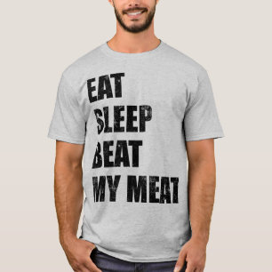 Camiseta Come Dormir Golpea Mi Carne (Impresión Negra) Dive