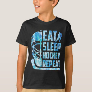 Camiseta Come Dormir Hockey Repetir Divertido Adulto Entren