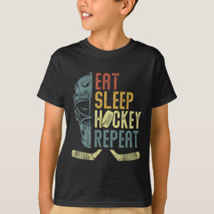 Camiseta Come Dormir Hockey Repetir Niños Adulto Hockey sob