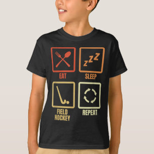 Camiseta Come Dormir Hockey Sobre Césped Repetir