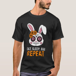 Camiseta Come Dormir Huevo Repetir Divertido Aterrador Cone