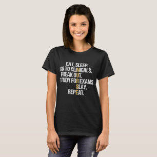 Camiseta Come Dormir Ir a Clínicas Enfermera