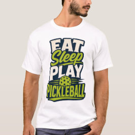 Camiseta Come Dormir Jugar Pickleball Deportes Retro