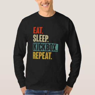 Camiseta Come Dormir Kickbox Repetir  Boxeo Retro Vintage