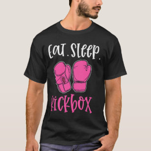 Camiseta Come Dormir Kickbox Rosa Frase Cita Kickboxing Fig