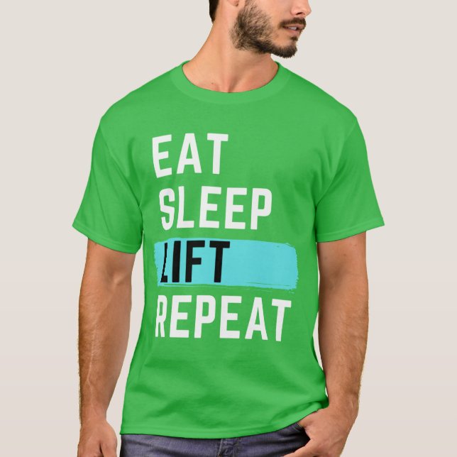 Camiseta Come Dormir Levantar Repetir chico (Anverso)