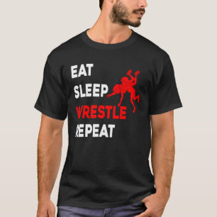 Camiseta Come Dormir Luchar Repetir Luchador de Lucha Libr