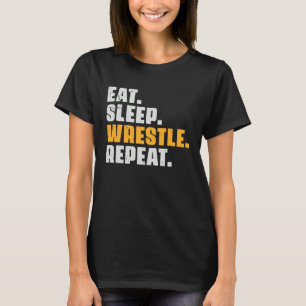 Camiseta Come Dormir Luchar Repetir Luchador Lucha Libre
