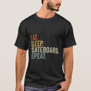Camiseta Come Dormir Monopatín Repetir Divertido Monopatín