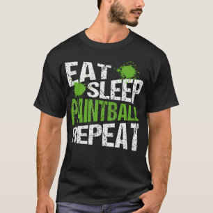 Camiseta Come Dormir Paintball Divertido