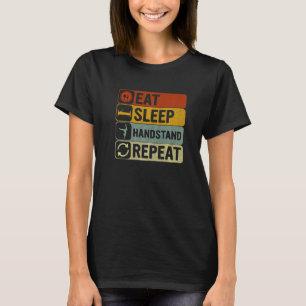 Camiseta Come Dormir Parada de Manos Repetir Retro 60s 70s