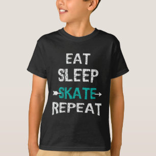 Camiseta Come Dormir Patinar Repetir Patinaje Sobre Hielo H