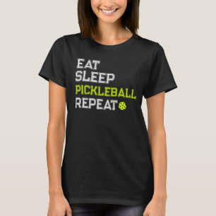 Camiseta Come Dormir Pickleball Repetir Divertido