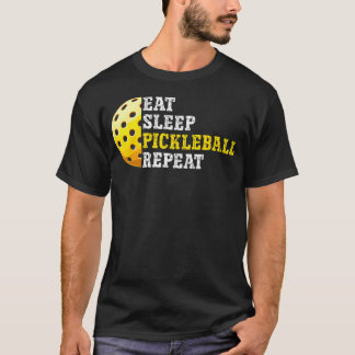 Camiseta Come Dormir Pickleball Repetir Divertido Picklebal