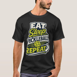 Camiseta Come Dormir Pickleball Repetir Retro