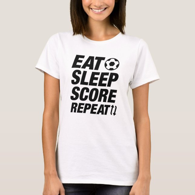 Camiseta Come Dormir Puntuación Repetir (Anverso)