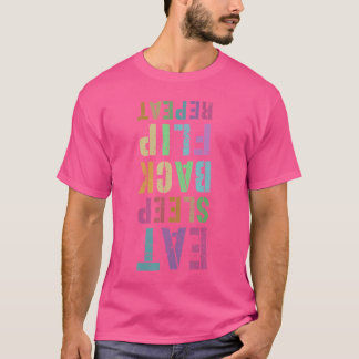 Camiseta Come Dormir Salto Atrás Repetir Grito Equipo de Po