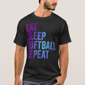 Camiseta Come Dormir Sóftbol Repite