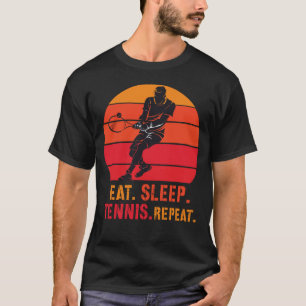 Camiseta Come Dormir Tenis Repetir Atardecer Retro