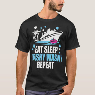 Camiseta Come Dormir Washy Washy Repetir - Divertido Crucer
