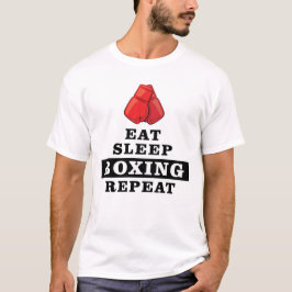 Camiseta Come, Duerme, Boxeo, Repite