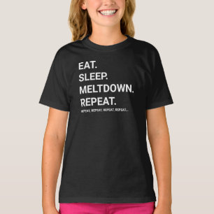 Camiseta Come, Duerme, Colapso, Repite   Divertido