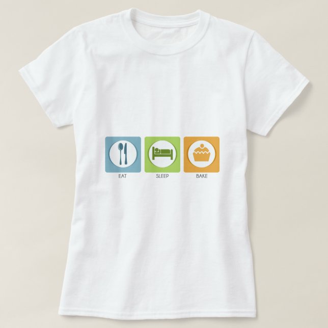 Camiseta ¡Come Duerme Hornea! (Diseño del anverso)